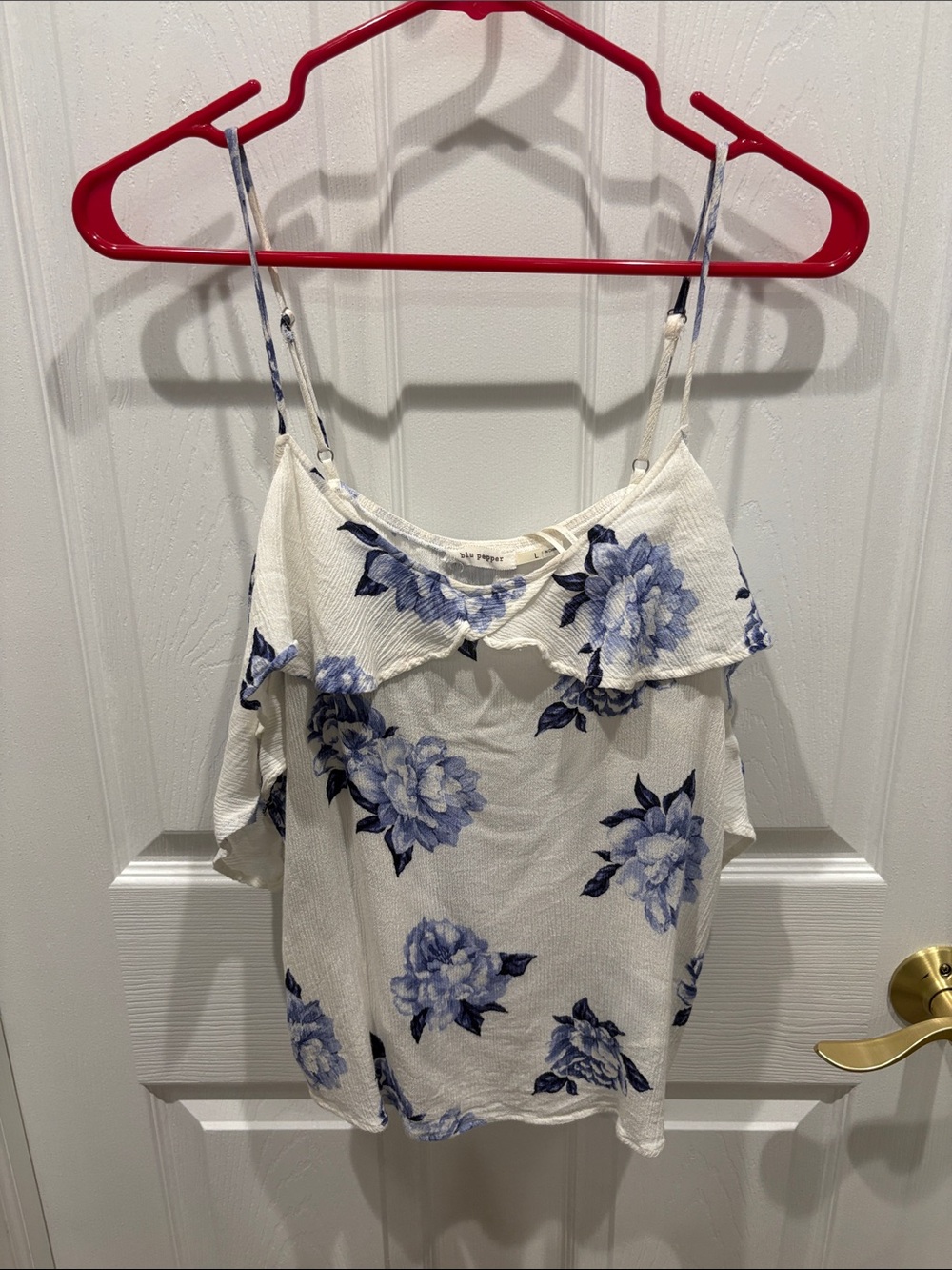 Floral cold shoulder top